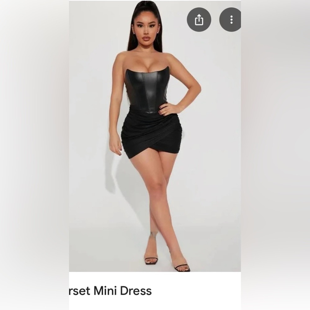 Fashion Nova Corset Mini Strapless Dress NWT